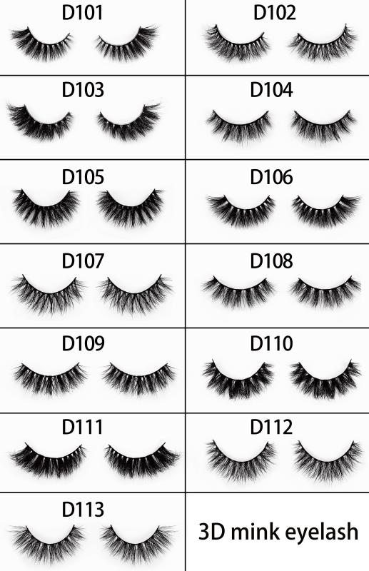 A, Eyelashes high quality,made by hand, Style D101-113