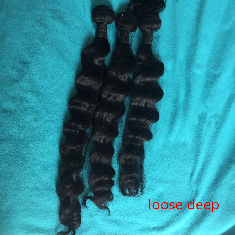4 bundles sale 100% human virgin hair weave